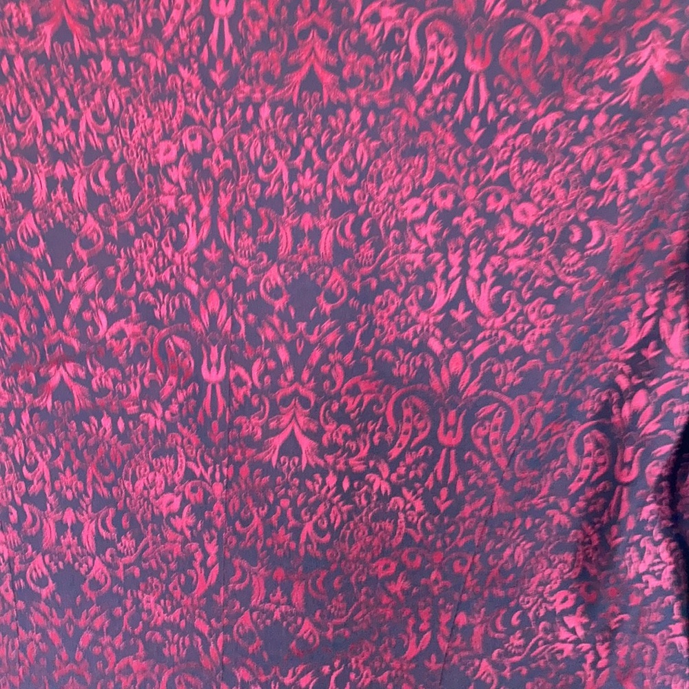 VINTAGE Y2K blazer red & black print with shimmer with padded shoulders - Picture 14 of 17